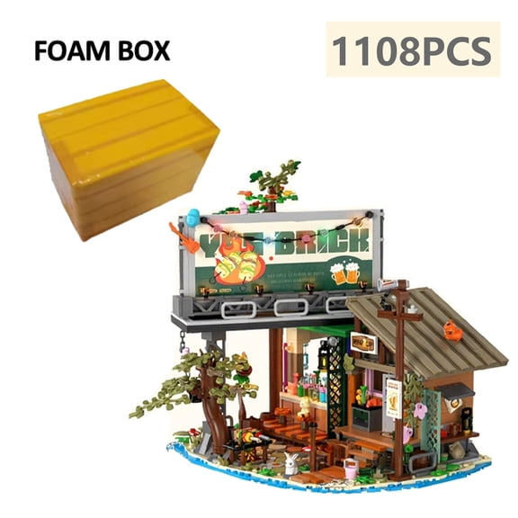 1486PCS / 1108PCS Forest House building blocks with LED light Tree Cabin Display Bricks Set Kit for Nature Lovers Adults Kids