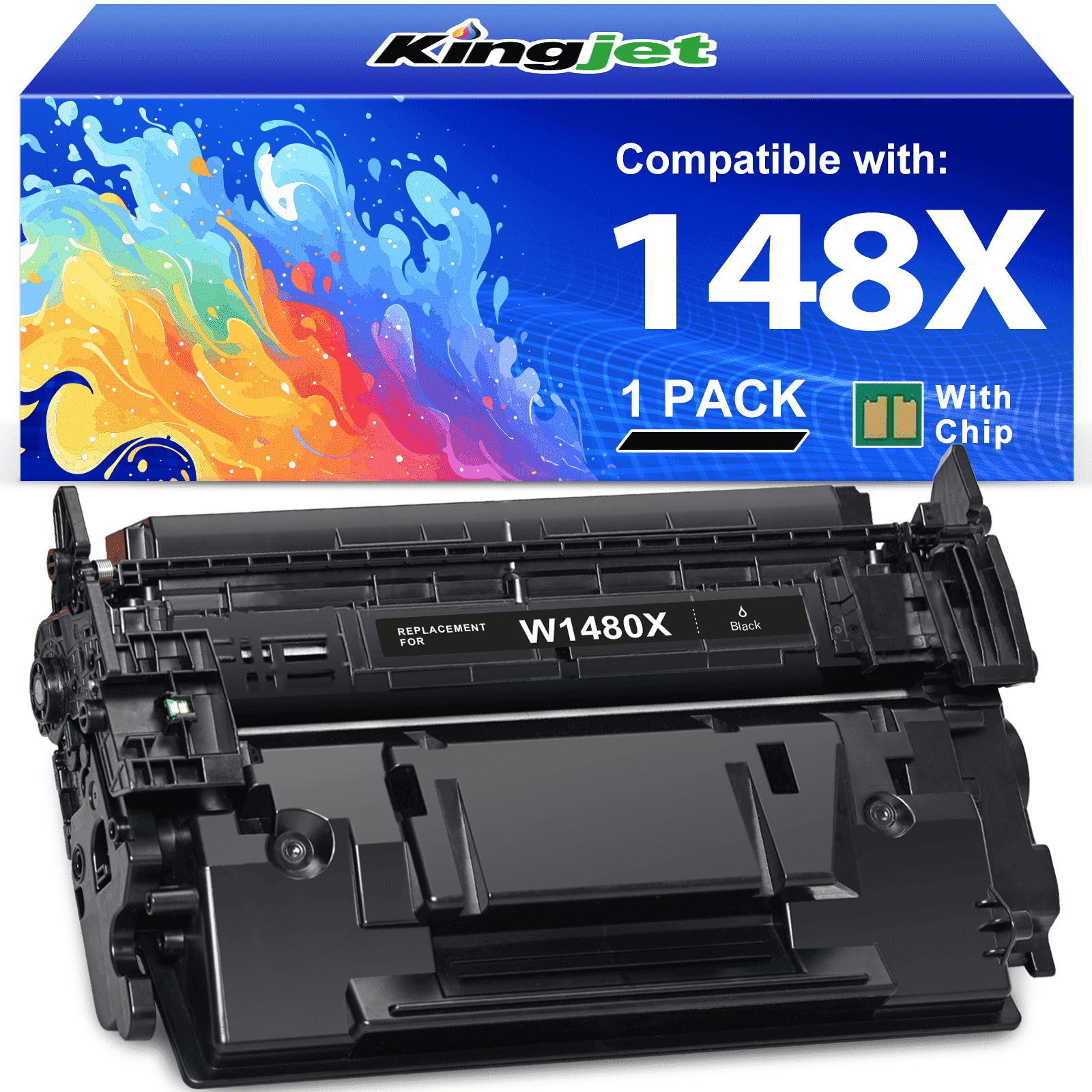 148X 148A Toner High Yield Compatible for HP 148X Toner for W1480X 148X Laserjet Pro 4001dn Mfp 4101fdw 4101fdn 4001n 4001dn 4001dw (1*Black)