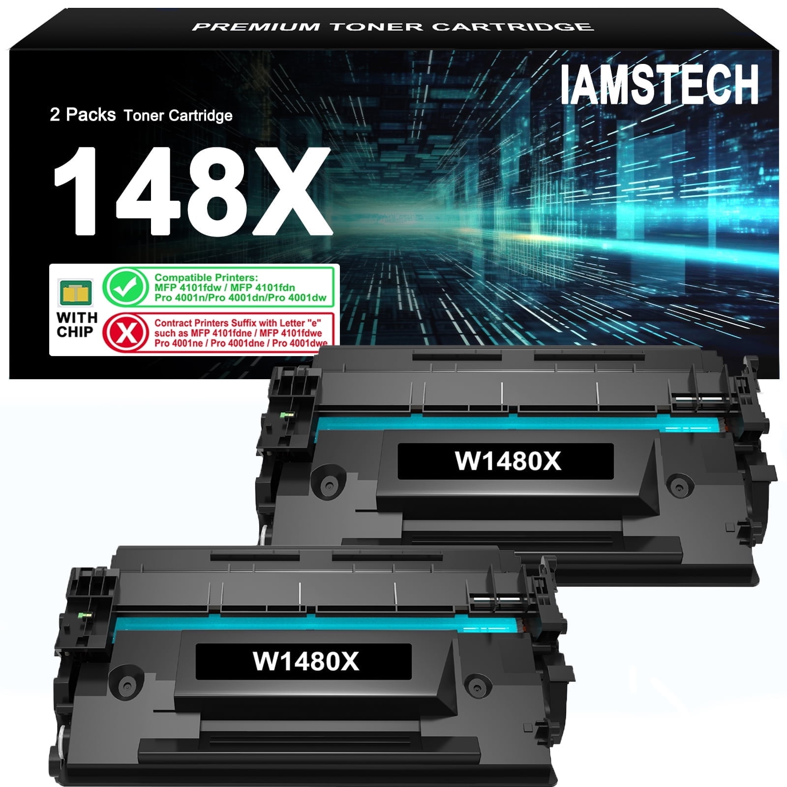 Compatible Toner Cartridge 148X/W1480X - High Capacity Replacement For HP 4001/4101 Printers