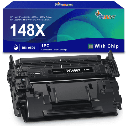 148A 148X Toner Cartridge Compatible for HP W1480X W1480A for Pro 4001dw 4001dn MFP 4101fdw 4101fdn Printer (1 Black)