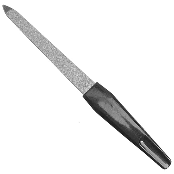 148mm Stainless Steel Metal Blasting Nail File Plastic Handle Double Sided Nail File Professional Nail Polishing Bar
