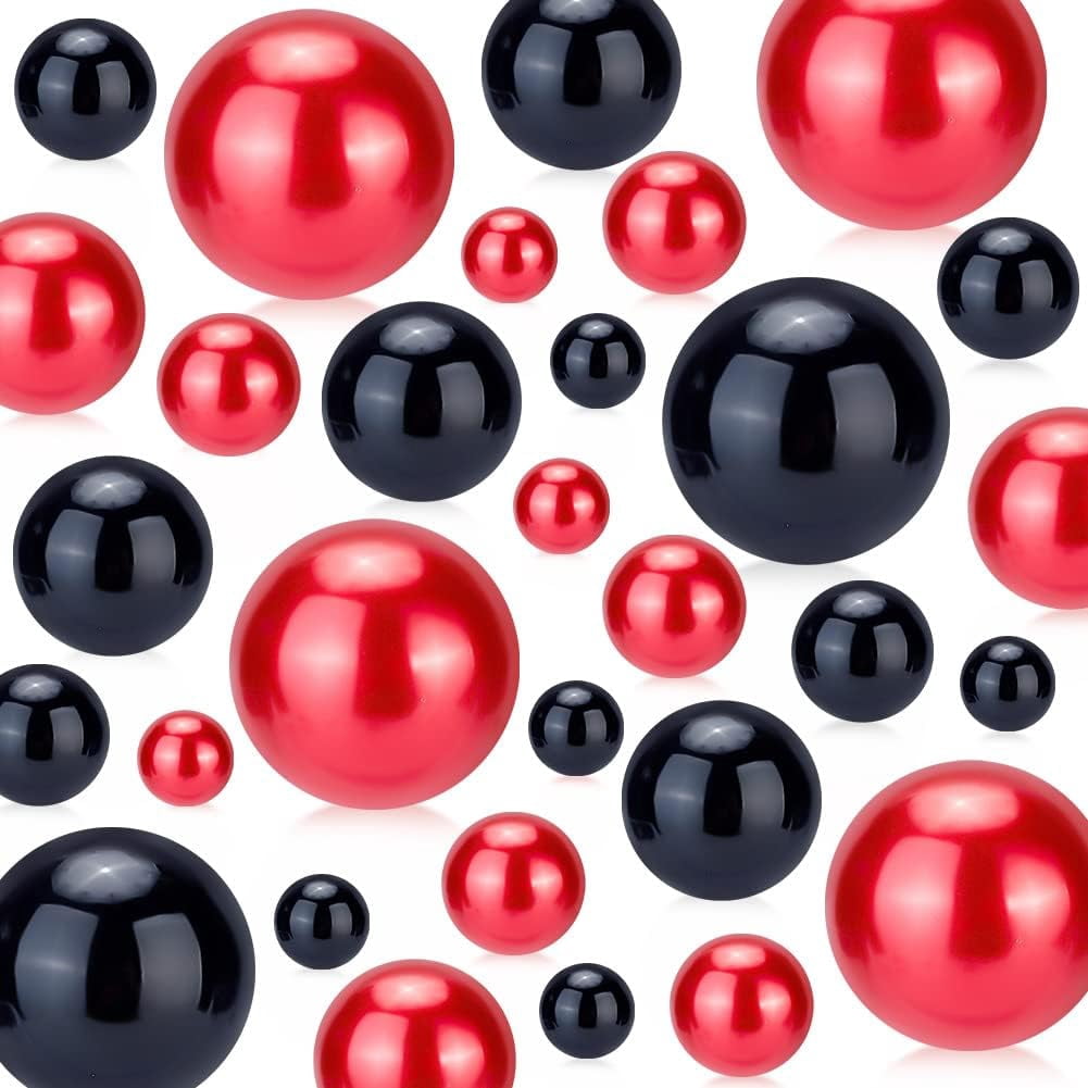 MACIOZE 300Pcs Pearl Vase Filler, Red No Hole Faux Pearl Beads For Centerpieces Vases, Candle Centerpieces, Wedding Birthday Party Home Decor 8/10/14/20mm - View #6