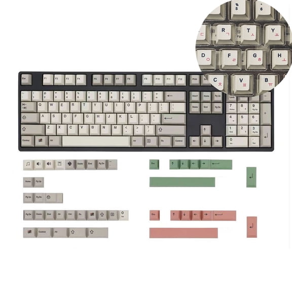 149 Key Keycaps Enhances Backlight for Mechanical Keyboards in Classical Color with Comfortable Retro 9009 Texture