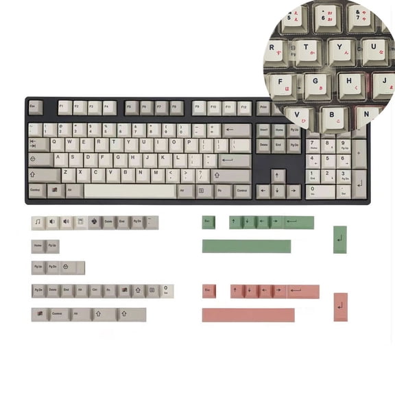 149 Key Keycaps Enhances Backlight for Mechanical Keyboards in Classical Color with Comfortable Retro 9009 Texture