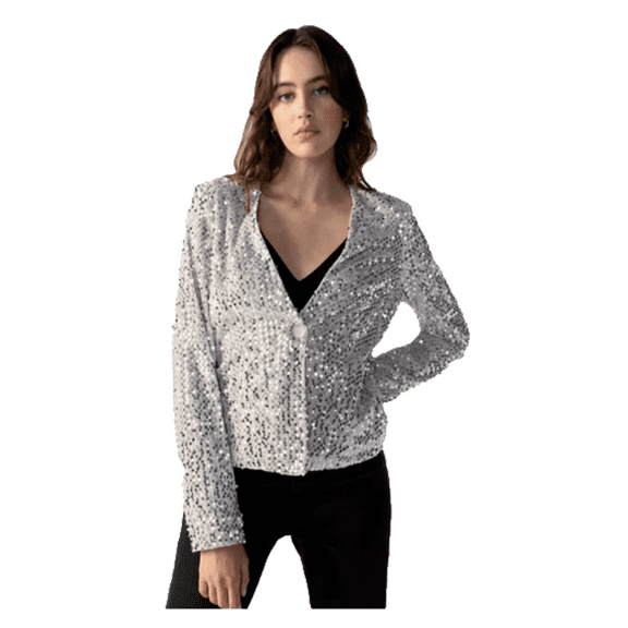 $149 Sanctuary Women’s, All Nighter Sequin Blazer, Champagne, XXS