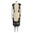 thumbnail image 1 of $1495.00 Lela Rose Lace Pattern Midi Length Dress, Black and  Cream, size  14, 1 of 2