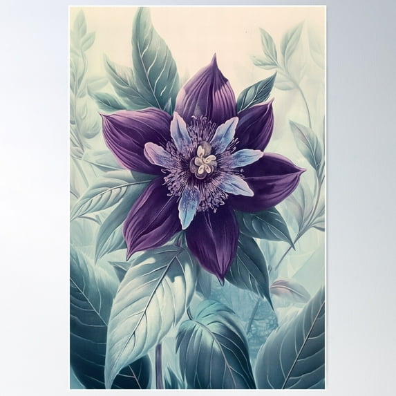 1497 Fairytale Vintage Flower Poster Wall Art, Modern Wall Decor For Living Room Bedroom, 12x18 UNFRAMED