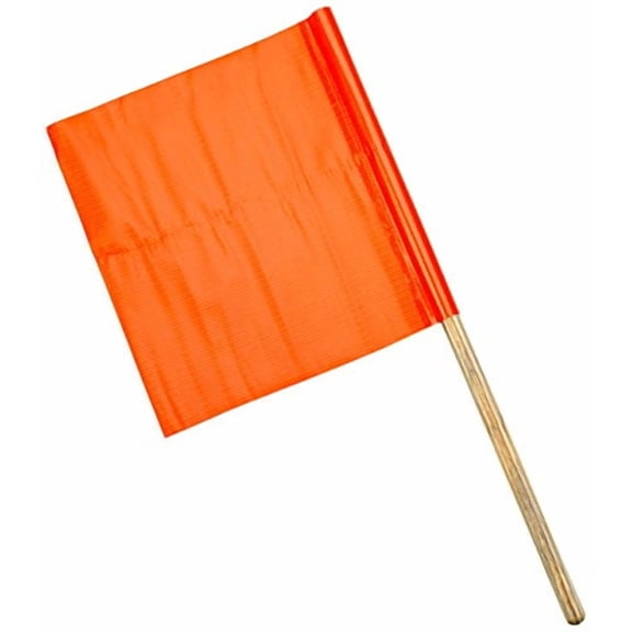 14994-0-12 Standard Vinyl Highway Safety Traffic Warning Flag, 12" x 12" x 24" (Pack of 10)$$Safety & Emergency