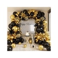 thumbnail image 1 of 149Pcs Black & Gold Balloon Garland Arch Kit - Metallic Gold, Confetti & Starburst Foil Balloons for Birthday, Wedding & Graduation Party Decorations, 1 of 6