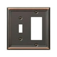 thumbnail image 1 of 149TRDB Chelsea Combo Single Rocker-GFCI Wallplate  Aged Bronze, 1 of 1