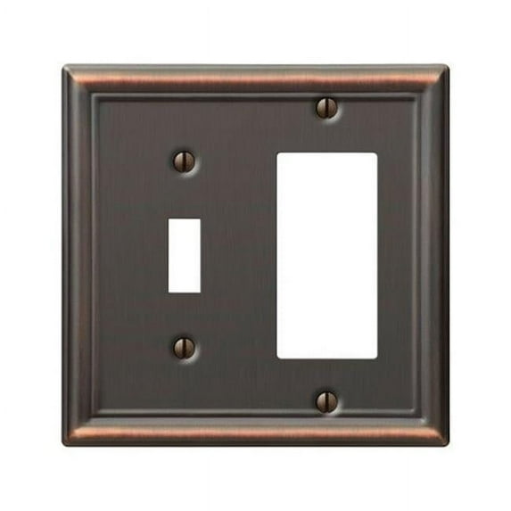 149TRDB Chelsea Combo Single Rocker-GFCI Wallplate Aged Bronze