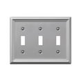 thumbnail image 1 of 149TTTBN Chelsea Steel 3 Toggle Wall Plate  Brushed Nickel, 1 of 1