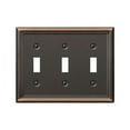 thumbnail image 1 of 149TTTDB 3 Toggle Aged Bronze Chelsea Wall Plate, 1 of 1