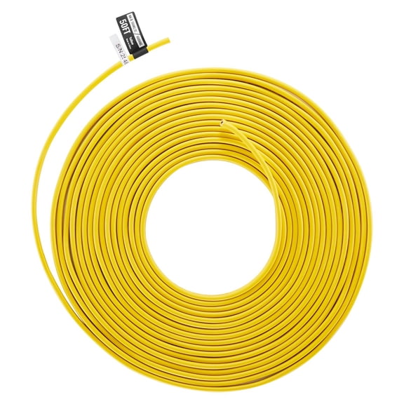 14AWG 2-Conductor NM-B Electrical Wire with Ground, 50 ft PVC Jacket Indoor Building Cable for Outlets, Switches&Lighting