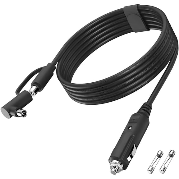 14AWG Car Charging Cable, 12V/24V 6.56FT Vehicle Cigarette Lighter Charger Wire with DC7909 DC8020 Connector, Auto Power Supply Cord, Compatible with Explorer Portable Power Station (Orange)