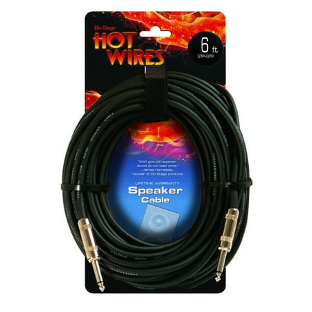 On-Stage SP14-6 14AWG Speaker Cable (6', QTR-QTR)