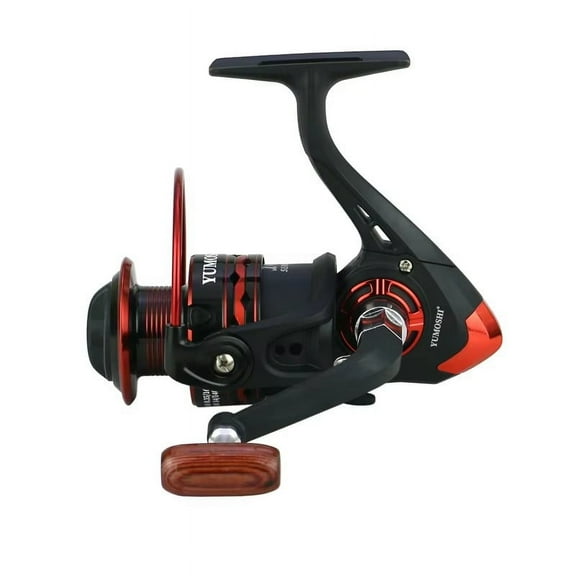 14BB Metal Wire cup Wooden Grip Professional Spinning Fishing Reel 5.2:1 Gear Ratio Sea Bass Fishing Wheel With Spare Spool