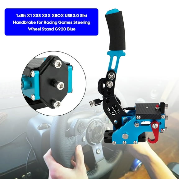 14Bit X1 XSS XSX XBOX USB3.0 SIM Handbrake for Racing Games Steering Wheel G920 Blue