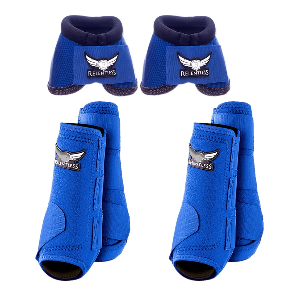 14CR Med Blue Relentless Trevor Brazile Front Rear Sport Bell Boot 6