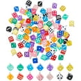 thumbnail image 1 of 14Colors 56Pcs Dice Charms Resin Cube Dice Colorful With Holes Eyelets Dice Pendant Jewelry Bracelet Necklace Earrings Charms for Making Jewelry Keychain 3D Dice Decoration, 1 of 7