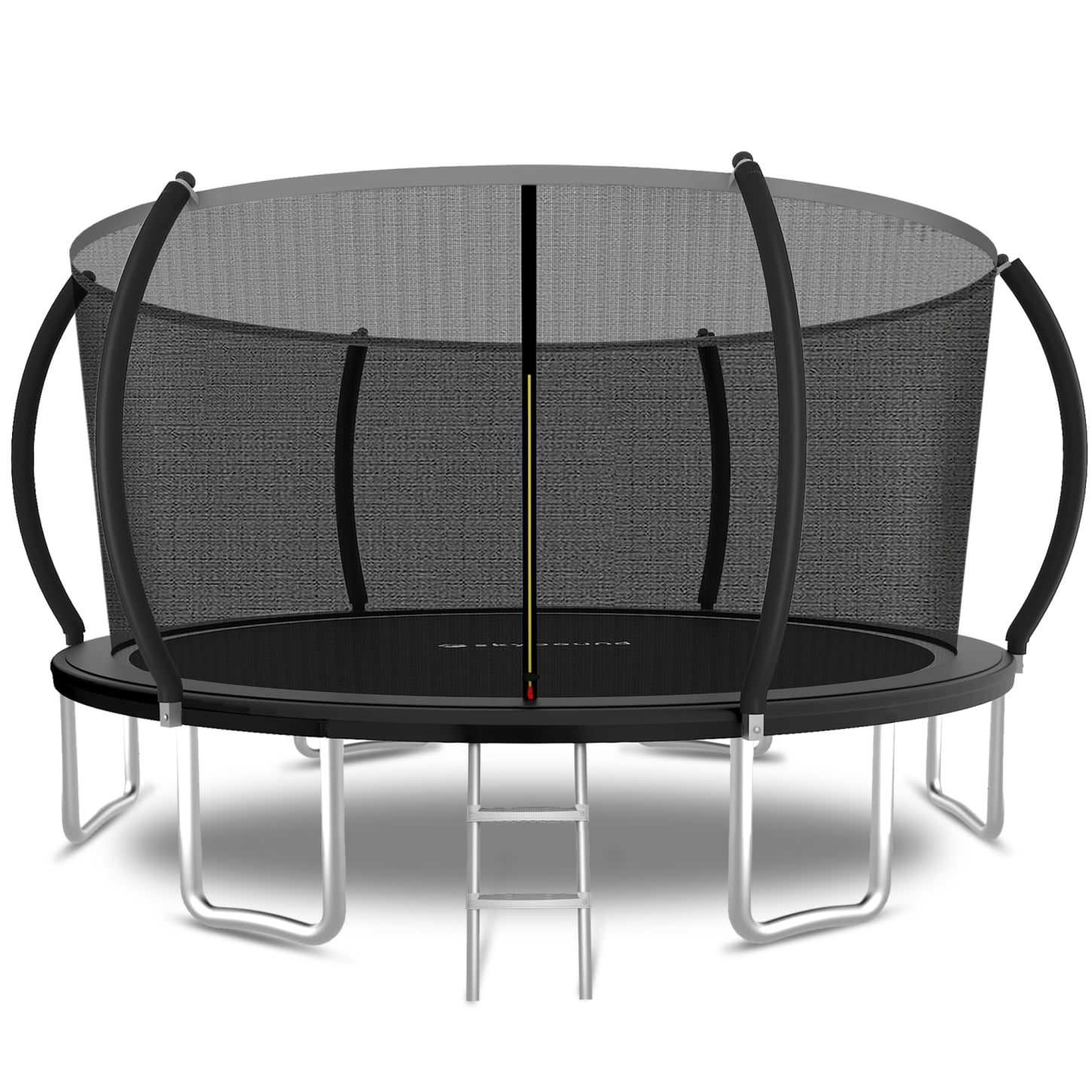 14FT Family Trampoline - 6 Heavy-Duty Steel Legs & UV-Protected Safety Net for All-Weather Bounce & Secure Play (Adults & Kids)