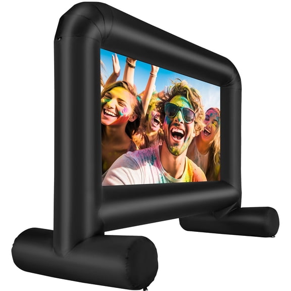 14FT Inflatable Movie Screen with Blower & Carry Bag, Oxford Fabric Dual Projection Blow Up Screen, Portable Outdoor Projection Screen for Backyard Party Movie Night
