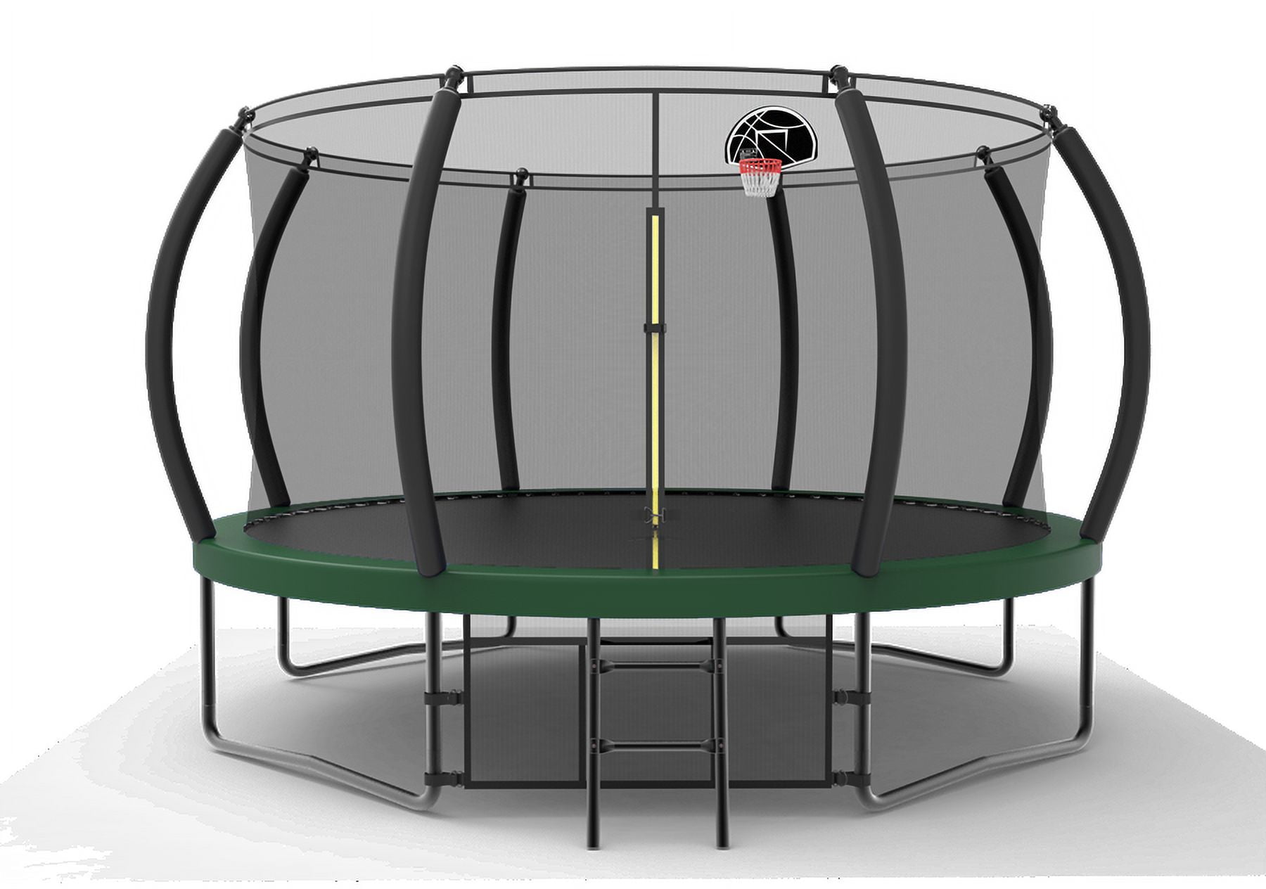 14FT Trampoline with Basketball Hoop, Recreational Trampolines with
