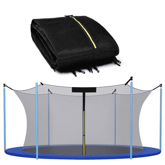 14FT Trampoline Replacement Safety Enclosure Net for 6 Sraight Poles, Trampoline Safety Net Replacement  Enclosure Net for 14FT, Weather-Resistant, Tear-Proof, NET ONLY