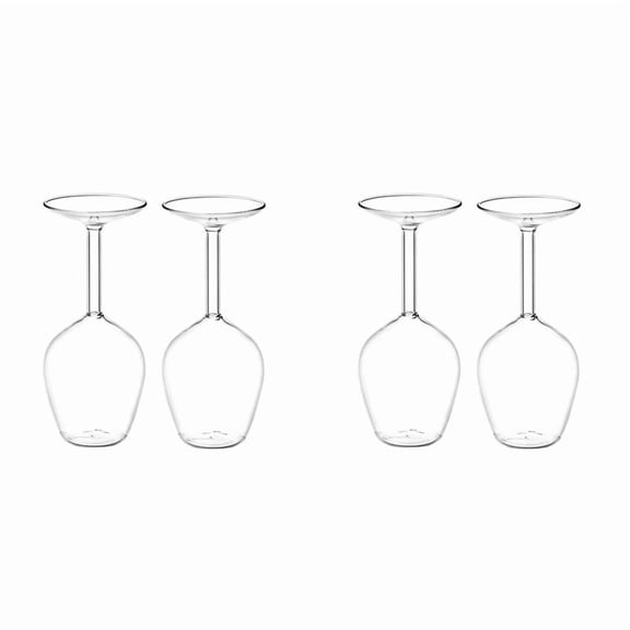 14Fl Oz Upside Down Cocktail Glass Upside Down  Glass Wine Glass  Fun Upside Down Wine Glass Inverted 4Pcs