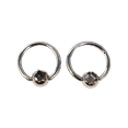 thumbnail image 1 of 14G (1.6MM) Surgical Steel Captive Bead CBR/Hoop Ring 1 Piece (Star) A/1/3/CBR-2/17, 1 of 1