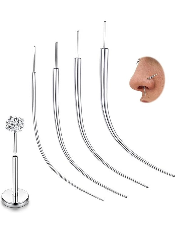 14G/16G/18G/20G Piercing Taper Insertion Tool Piercing Threader Tool for Threaded Push In Threadless Labret Tragus Helix Conch Piercing Jewelry Cartilage Earring Lip Nose Studs Piercing Changing Stret