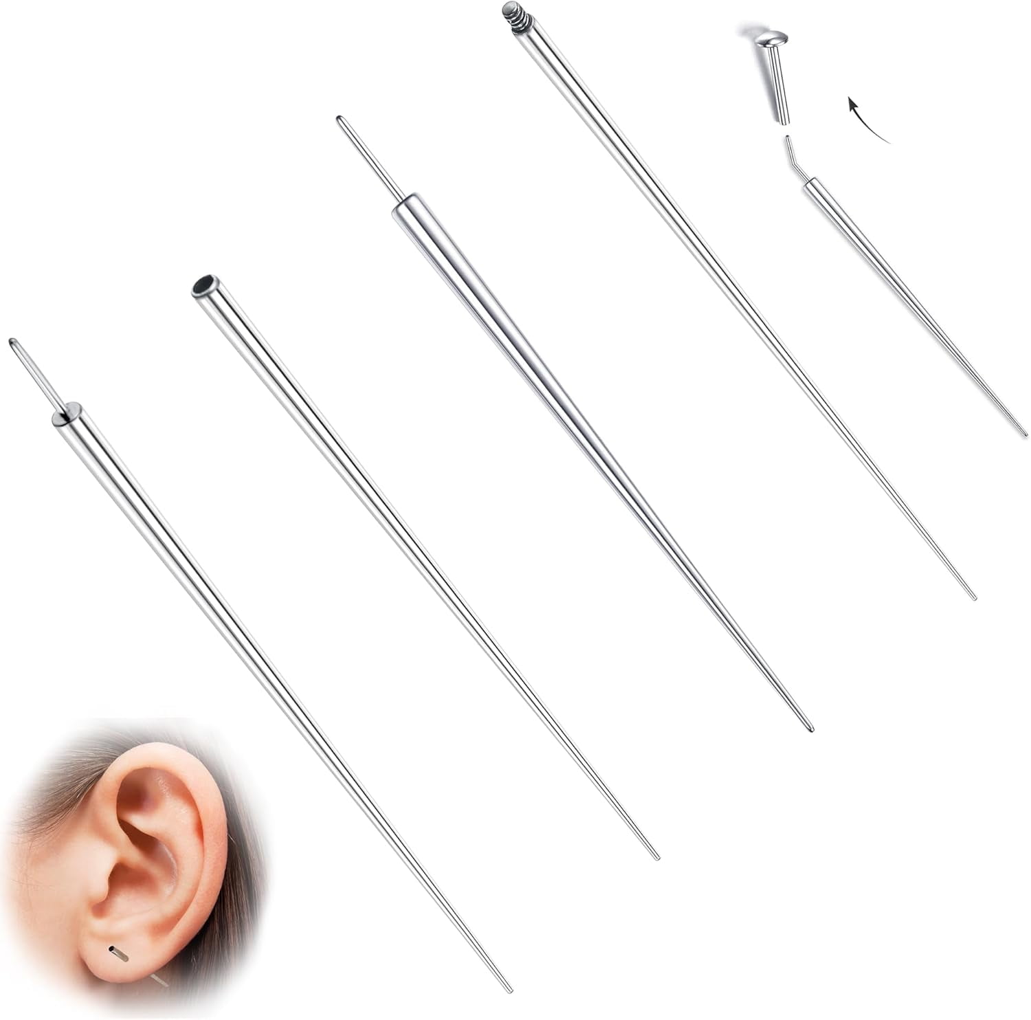14G 16G 18G Titanium Piercing Taper Insertion Pin for Nose/Ear