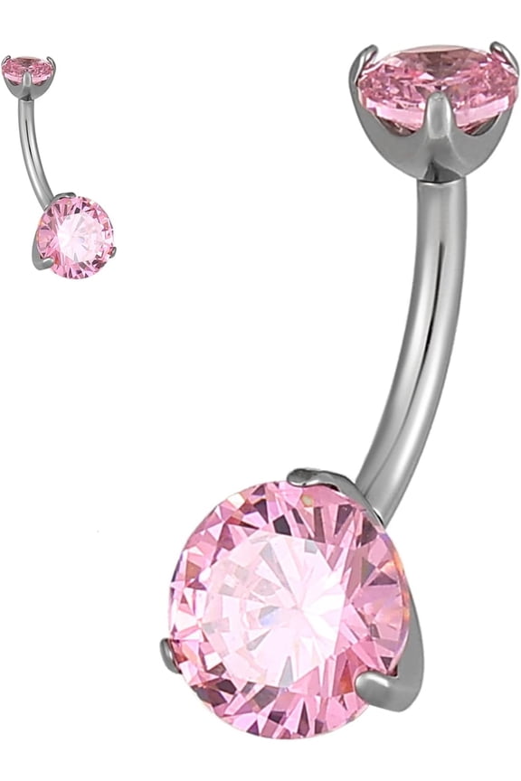 14G Belly Button Ring Titanium Belly Button Piercing Belly Ring Internally Threaded Navel Piercing Jewelry