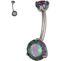 14G G23 Titanium Clicker Belly Button Ring,10/12mm Reverse Curved Hoop ...