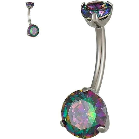 14G Belly Button Ring Titanium Belly Button Piercing Belly Ring Internally Threaded Navel Piercing Jewelry