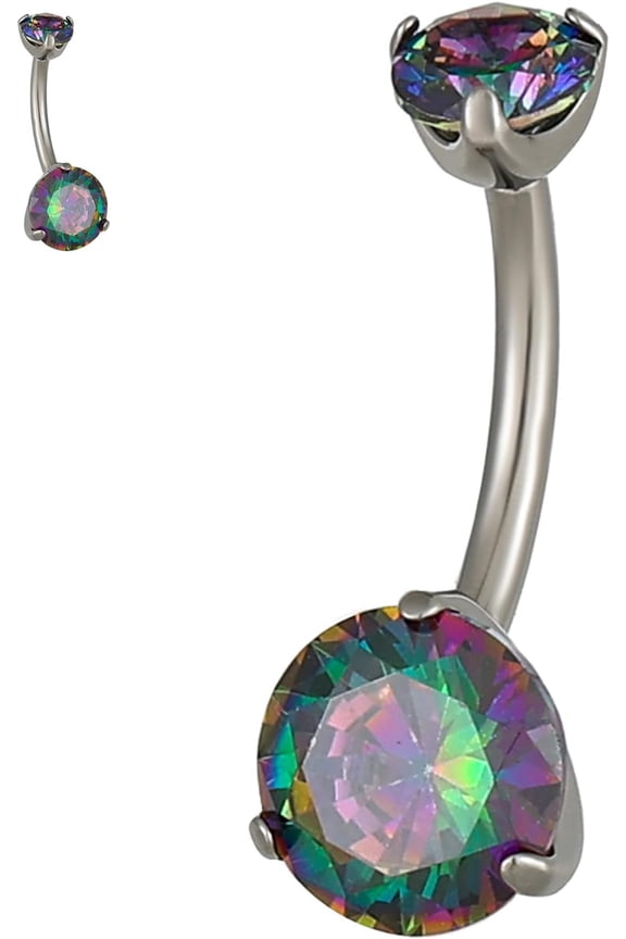 14G Belly Button Ring Titanium Belly Button Piercing Belly Ring Internally Threaded Navel Piercing Jewelry