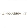thumbnail image 1 of 14G Circle CZ Gem Industrial Barbell (1.6 x 31 x 5/5mm) (2 Piece's (One Pair)) (B/5/7), 1 of 2
