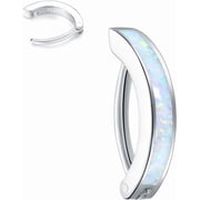 14G G23 Titanium Clicker Belly Button Ring,10/12mm Reverse Curved Hoop Navel Barbell Piercing Jewelry