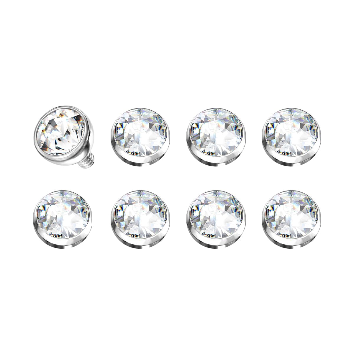 Top Dermal 14G Micro Dermal Anchor Top Crystal Top Dermal Piercings Surface Skin ...