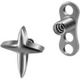 thumbnail image 1 of 14G Minimalist Cross Dermal Anchor Tops and Base G23 Titanium Surface Skin Piercing Studs Internally Threaded Microdermal Dermal Piercing Body Jewelry 1 Pc, 1 of 6