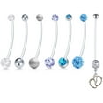 thumbnail image 1 of Briana Williams F Pregnancy Belly Button Rings in Surgical Steel, Pack of 6, 1 of 1