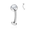 thumbnail image 1 of 14G Titanium Floating Belly Button Rings for Women Flat Back Belly Rings 10mm Belly Piercing Jewelry, 1 of 5