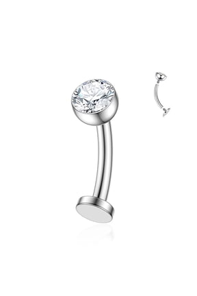 14G Titanium Floating Belly Button Rings for Women Flat Back Belly Rings 10mm Belly Piercing Jewelry