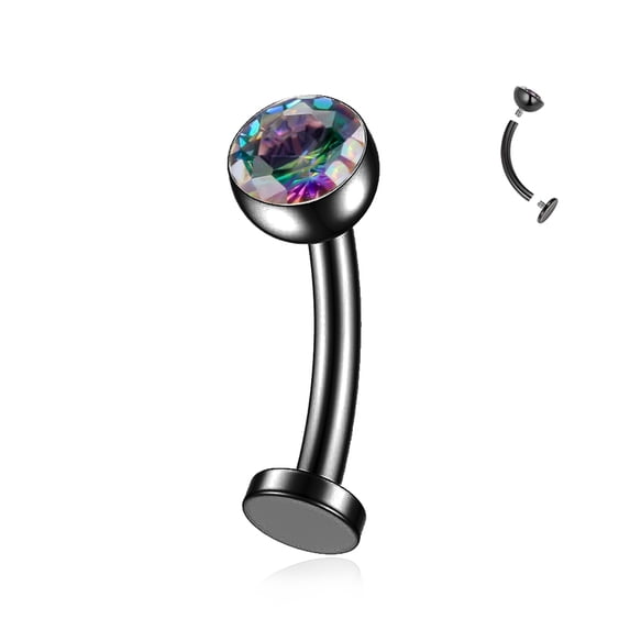 14G Titanium Floating Belly Button Rings for Women Flat Back Belly Rings 10mm Belly Piercing Jewelry