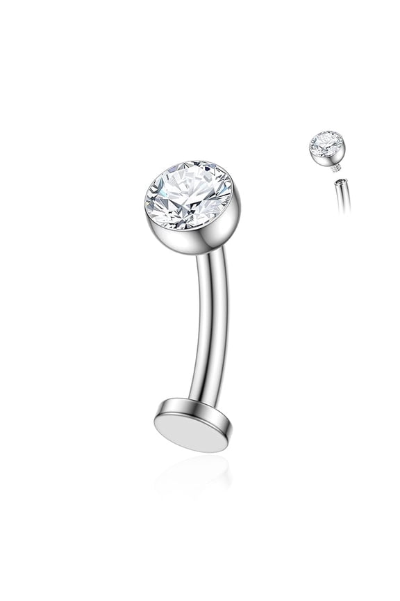 14G Titanium Floating Belly Button Rings for Women Flat Back Belly Rings 10mm Belly Piercing Jewelry