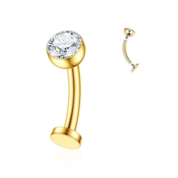 14G Titanium Floating Belly Button Rings for Women Flat Back Belly Rings 10mm Belly Piercing Jewelry