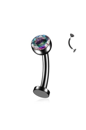 14G Titanium Floating Belly Button Rings for Women Flat Back Belly Rings 12mm Belly Piercing Jewelry