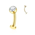 thumbnail image 1 of 14G Titanium Floating Belly Button Rings for Women Flat Back Belly Rings 12mm Belly Piercing Jewelry, 1 of 5