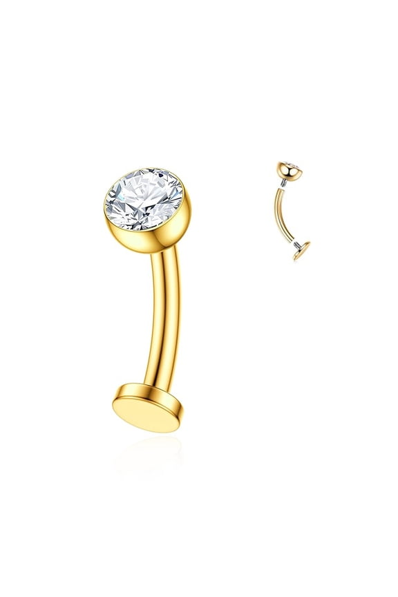 14G Titanium Floating Belly Button Rings for Women Flat Back Belly Rings 12mm Belly Piercing Jewelry