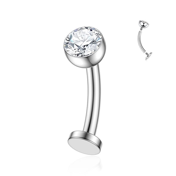 14G Titanium Floating Belly Button Rings for Women Flat Back Belly Rings 14mm Belly Piercing Jewelry